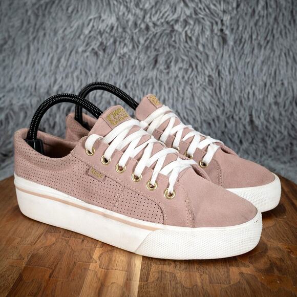 Keds Jump Kick Duo Lace Up, Sneaker Women’s, Light Pink Suede Size 7.5 M - Picture 1 of 8